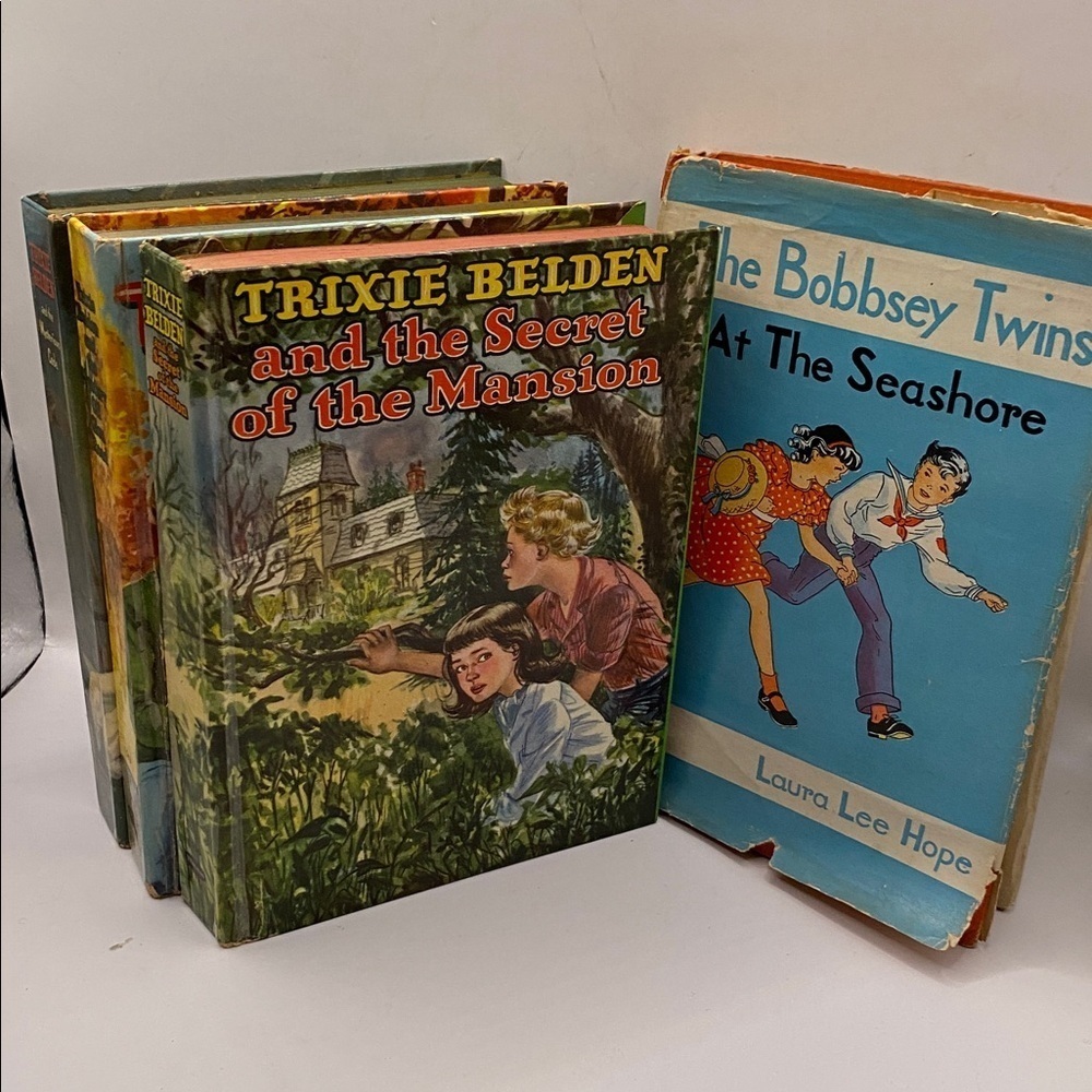Trixie Belden Bobbsey Twins Vintage 1960s Hardcover Book Bundle Four YA Novels